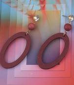 Beautiful Diamond  Wooden Earring For Perfect And Different Look For Women