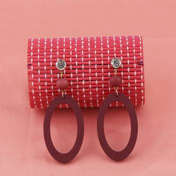 Beautiful Diamond  Wooden Earring For Perfect And Different Look For Women 3