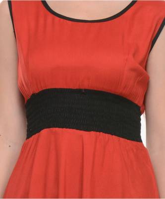 red printed rayon kurti 4