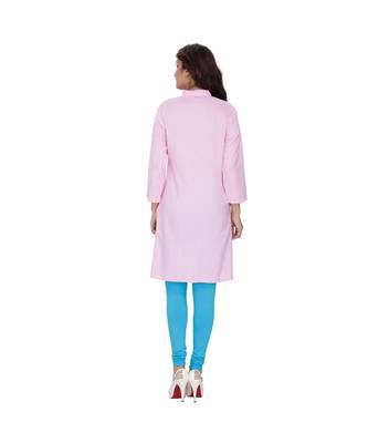 pink printed rayon kurti 2