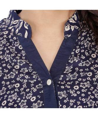blue printed rayon kurti 3