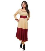 beige printed rayon kurti