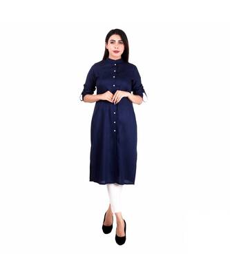 blue printed rayon kurti 4
