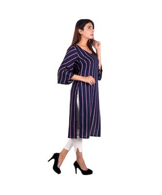 blue printed rayon kurti 2