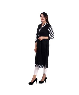 black printed rayon kurti 3