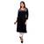 black printed rayon kurti