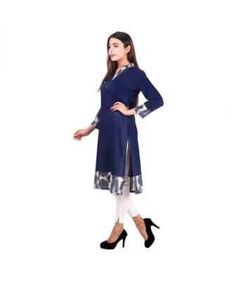 blue printed rayon kurti 3