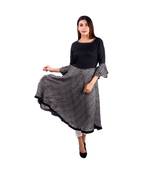 black printed rayon kurti