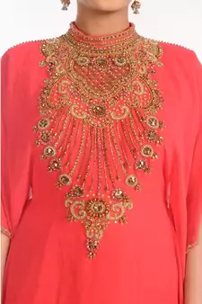Modern Islamic Arabic Kaftan Dress For Weddin Gown Party Wear Dress
