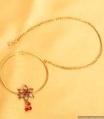 Gold Look Polki Nose Ring