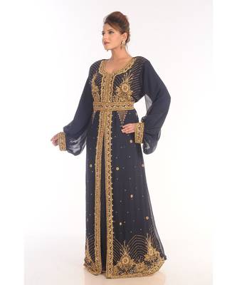 2019 Ramadan Eid Moroccan Kaftan Islamic Moroccan Jalabiya Dress 4