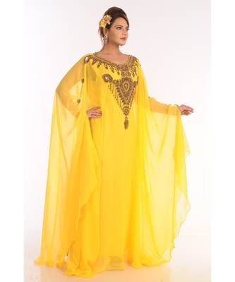 Gandura Moroccan Arabic Traditional Party Thobe Kaftan 3
