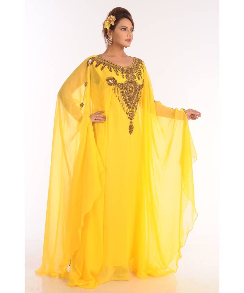 Gandura Dubai Moroccan Arabic Traditional Party Thobe Kaftan