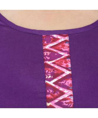 purple printed cotton kurti 3
