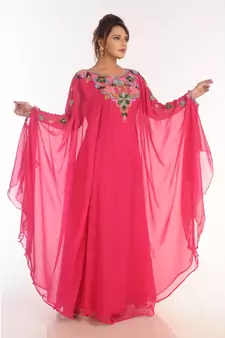 Royal Moroccan Beautiful Zari Work Jilbab Jalabiya Kaftan Dress