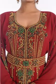 Gandura Moroccan Arabic Traditional Party Thobe Kaftan