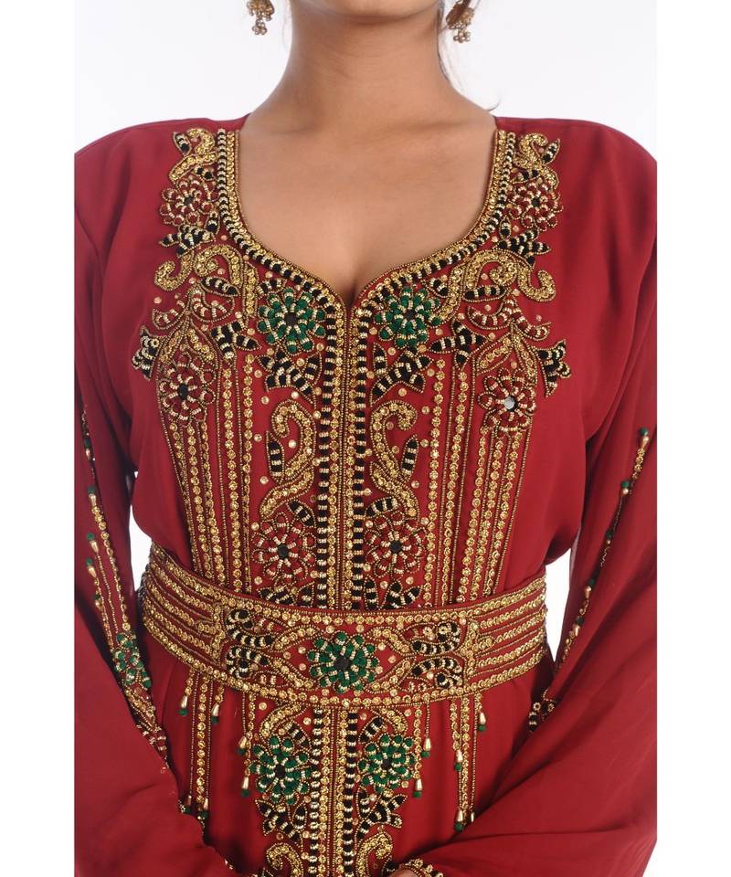 Gandura Dubai Moroccan Arabic Traditional Party Thobe Kaftan