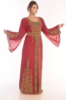 Gandura Moroccan Arabic Traditional Party Thobe Kaftan