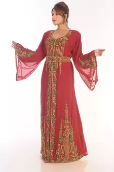 Gandura Moroccan Arabic Traditional Party Thobe Kaftan
