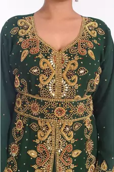 Eleagnt Modern Arabic Kaftan Dress For Women Wedding Gown