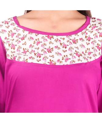 purple printed rayon kurti 5