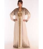 Royal Moroccan Dubai Beautiful Zari Work Jilbab Jalabiya Kaftan Dress