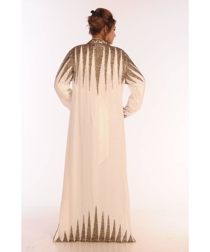 Royal Moroccan Dubai Beautiful Zari Work Jilbab Jalabiya Kaftan Dress