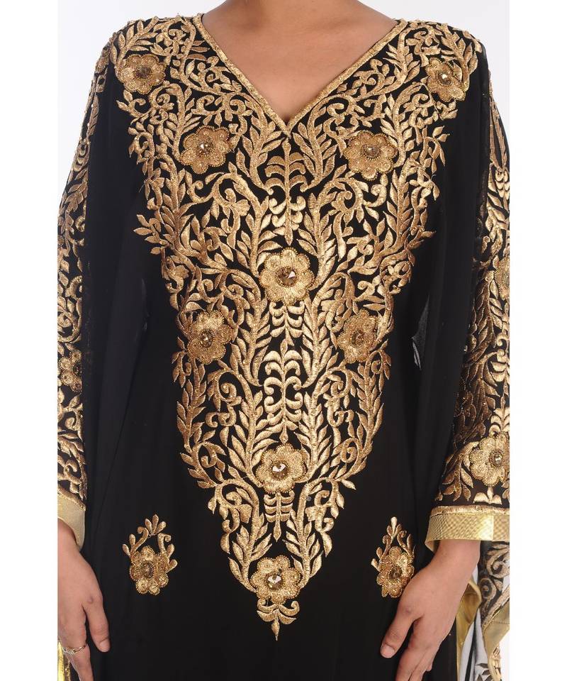 Eleagnt Modern Arabic Kaftan Dress For Women Wedding Gown