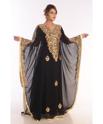 Eleagnt Modern Arabic Kaftan Dress For Women Wedding Gown 4
