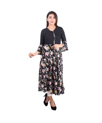 multicolor printed rayon kurti 1