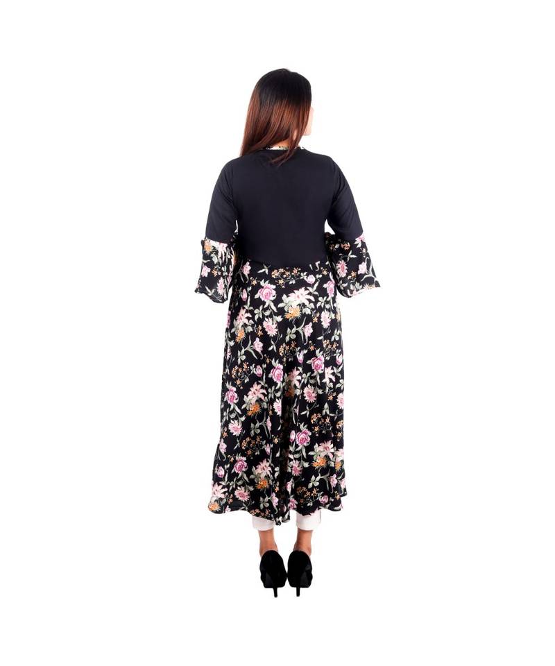 multicolor printed rayon kurti