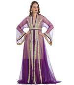 Beige Georgette Embroidered Zari Work Islamic Kaftan