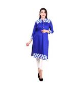 blue printed rayon kurti