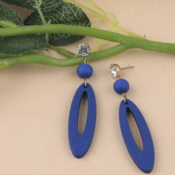 Antique Wooden Dangler Earrings Perfect And Different Look For Women Girl. 2