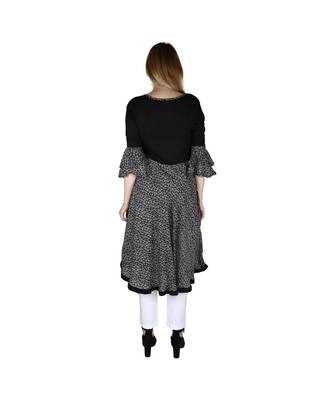 black printed rayon kurti 3