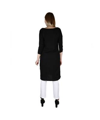 black printed rayon kurti 4