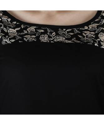 black printed rayon kurti 5