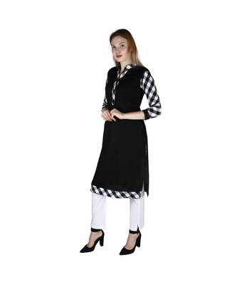 black printed rayon kurti 2