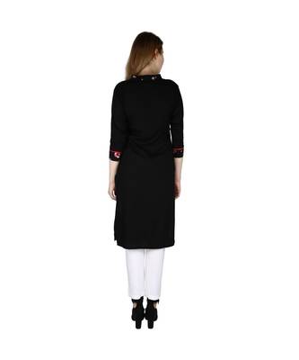 black printed rayon kurti 4