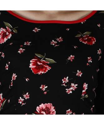 black printed rayon kurti 5