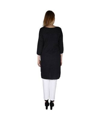 black printed rayon kurti 4