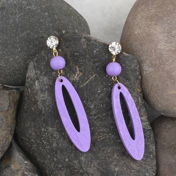 Designer Dangler Wooden Light Weight Earrings For Girls And Women. 4