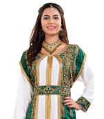 Green Georgette Embroidered Zari Work Islamic Kaftan