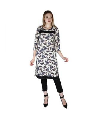 white printed rayon kurti 1
