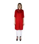 red printed rayon kurti