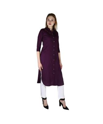purple printed rayon kurti 3