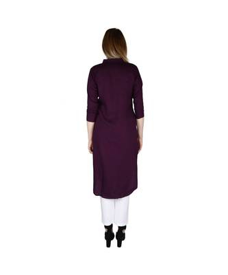 purple printed rayon kurti 4
