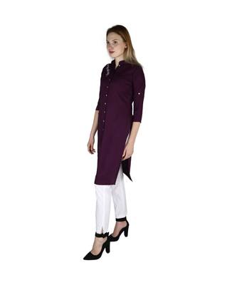 purple printed rayon kurti 2