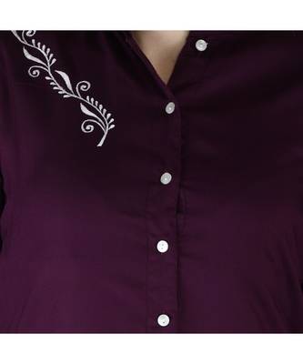 purple printed rayon kurti 5