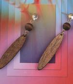 Ethnic Drop Wooden Light Weight Earrings For Girls And Women.